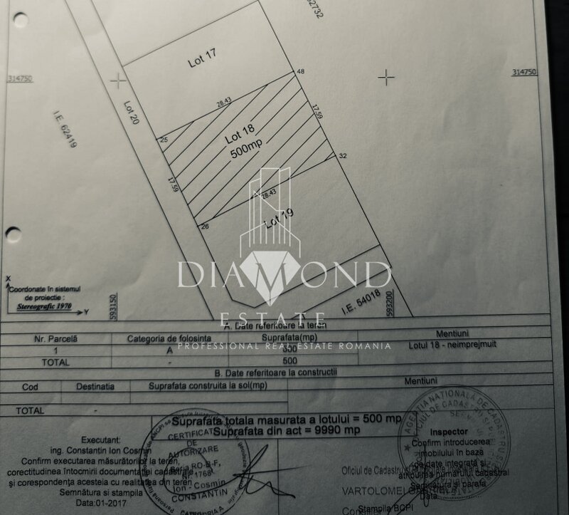 Comuna Berceni - Strada Miorita 0% Comision Teren intravilan 500mp